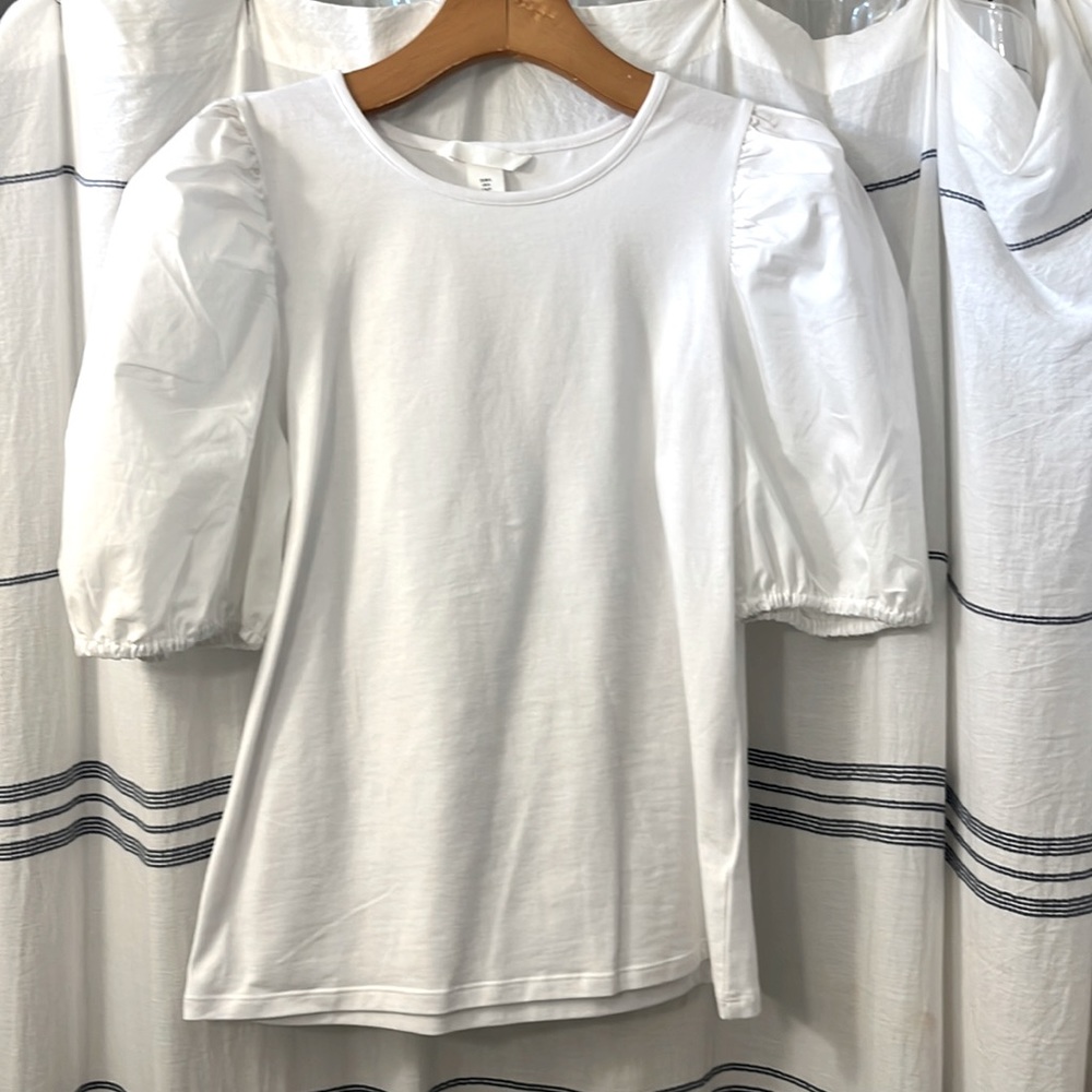 puff sleeve layering tee